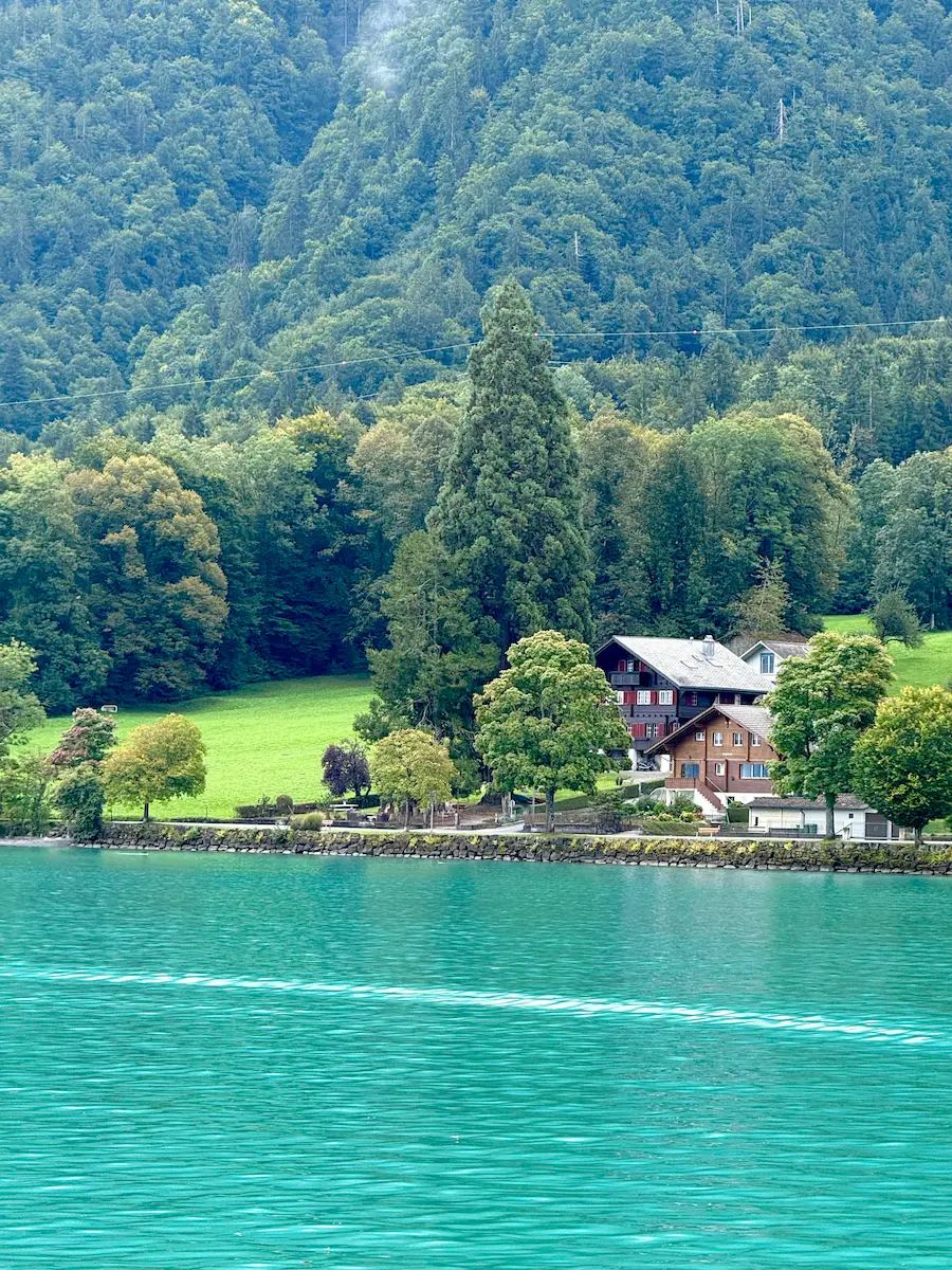 Turquoise Waters Of Lake Brienz Near Interlaken Bernese Oberland Switzerland