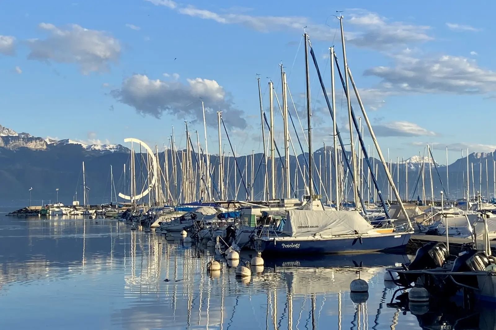 Sailing Boats At Ouchy Marina During A Private Walking Tour Of Lausannes Lakeside