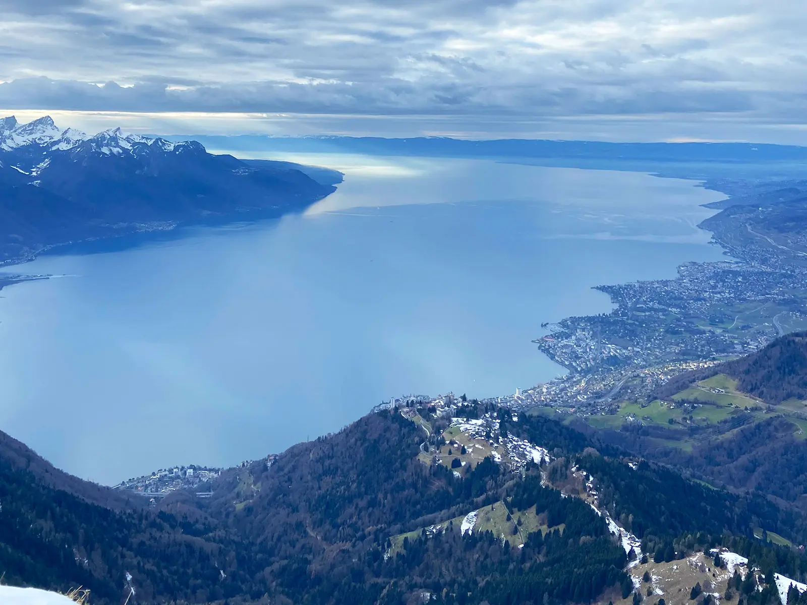 Views On Geneva Lake From The Top Of Rochers De Naye